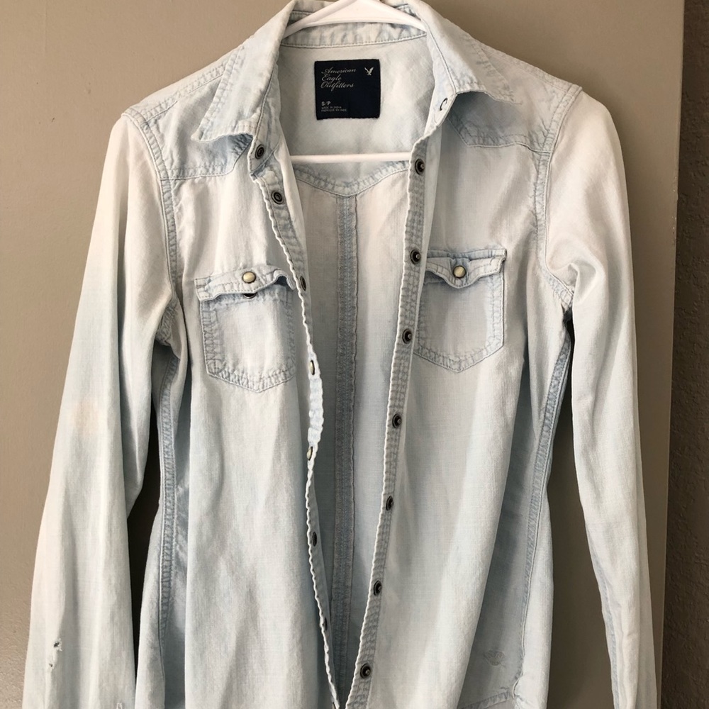 Faded Jean button up